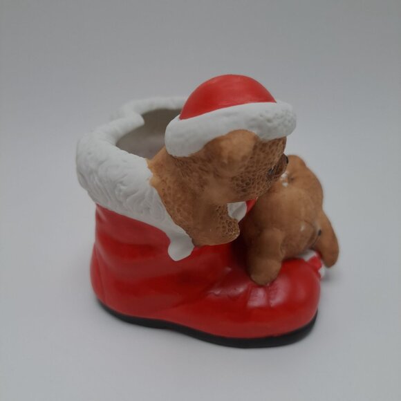 Christmas Around the World House of Lloyd Boots Bears Candy Canes Planter 1988 - Picture 5 of 11
